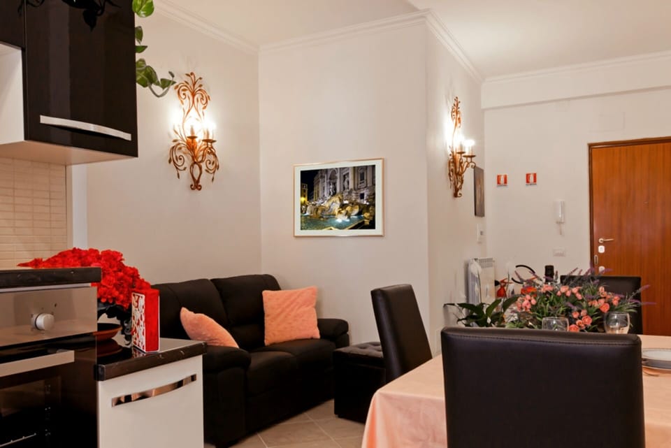 Living room with kitchen
