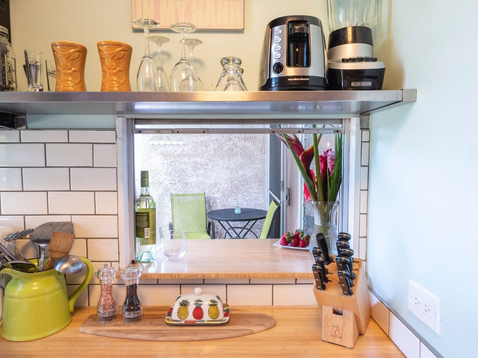 Everything you need to cook a great meal or make drinks and pupus 