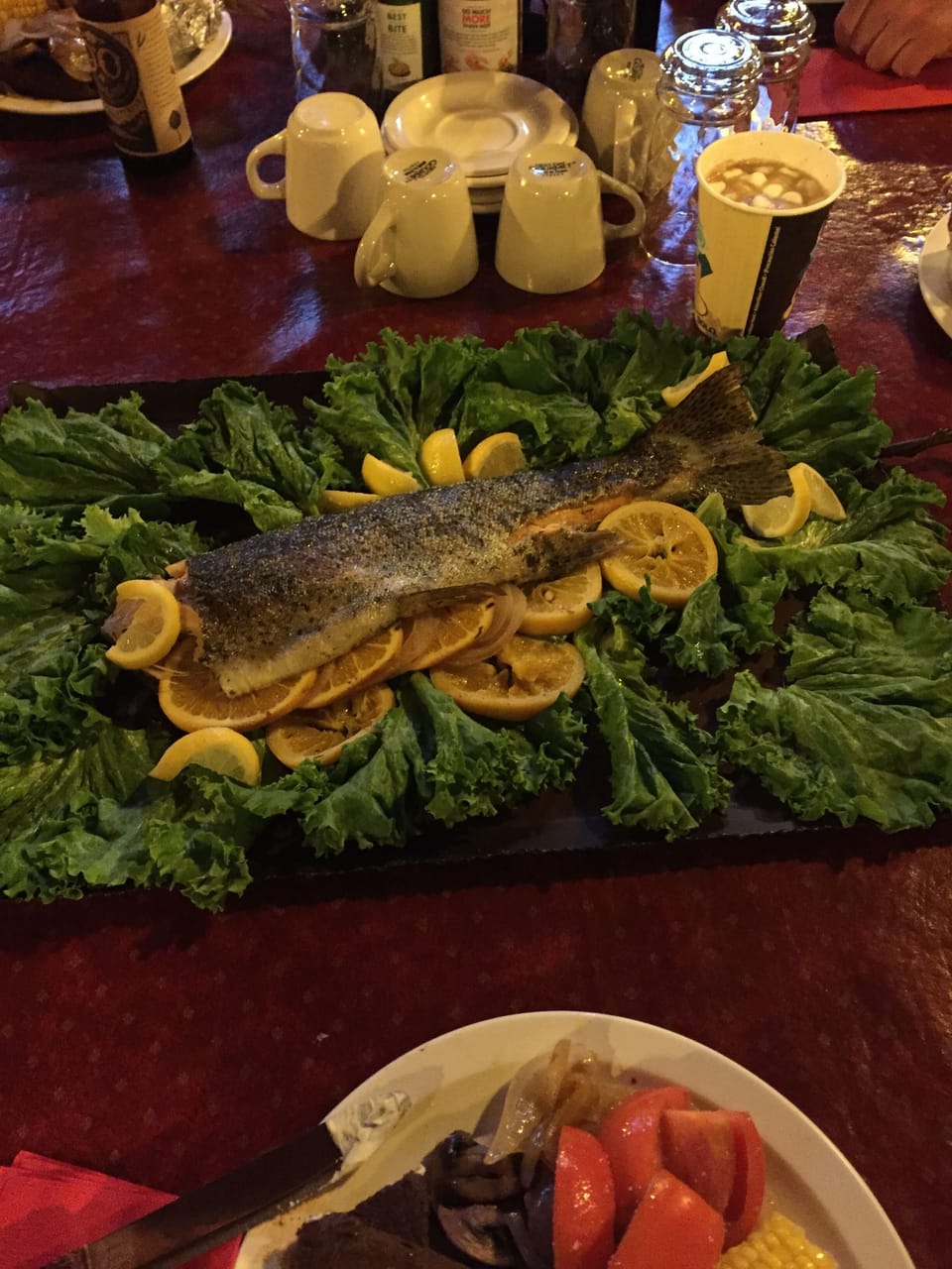 A well prepared Rainbow Trout. Yum!