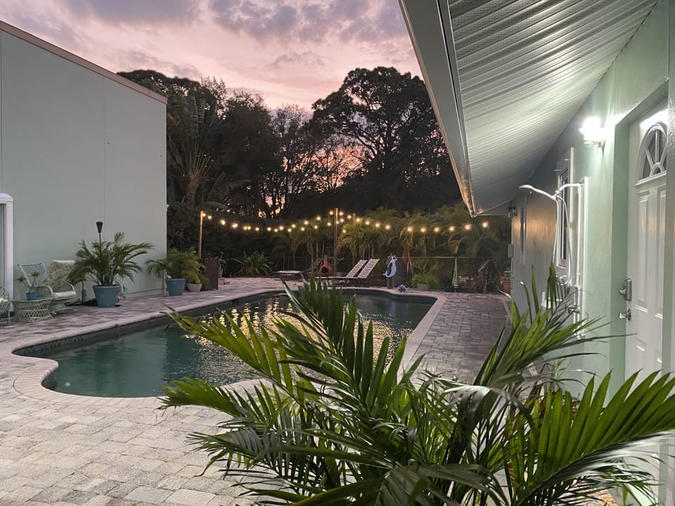 A beautiful backyard sunset! 