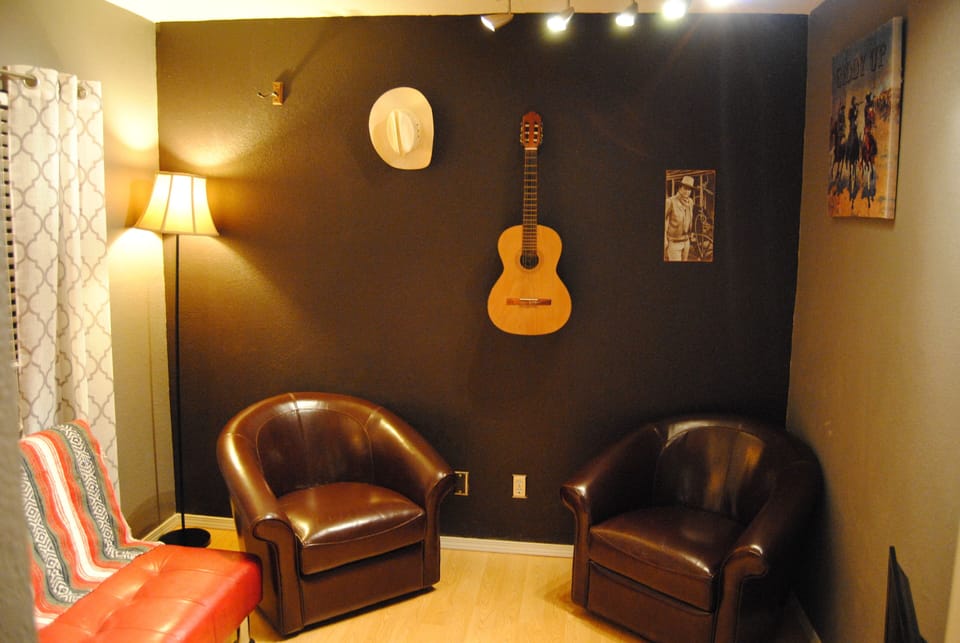 Entertainment room. Relaxing space to watch a movie or play some video games.