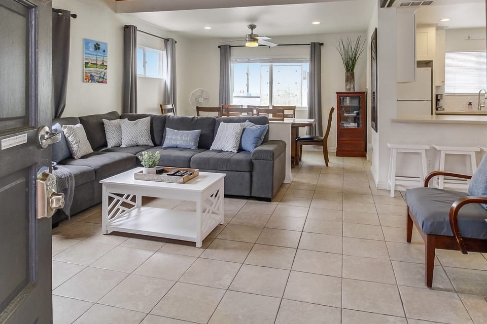 Remodeled open floor plan with ocean view