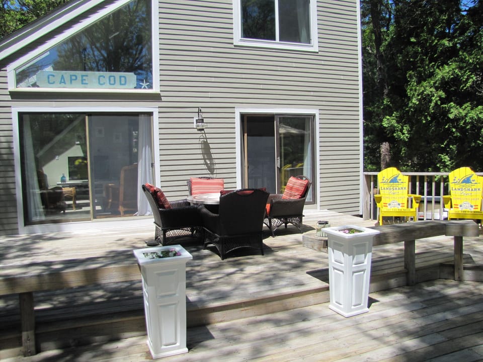 Looking from the deck to the home. 