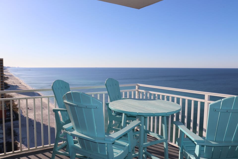 Beautiful Ocean Views from this Large Corner Unit Balcony