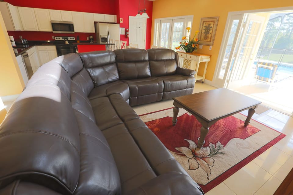  Sectional sofa with 3 reclining sections