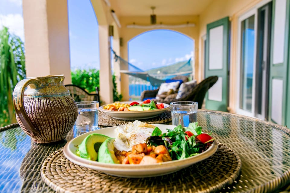 Optional hot breakfast delivered to your veranda