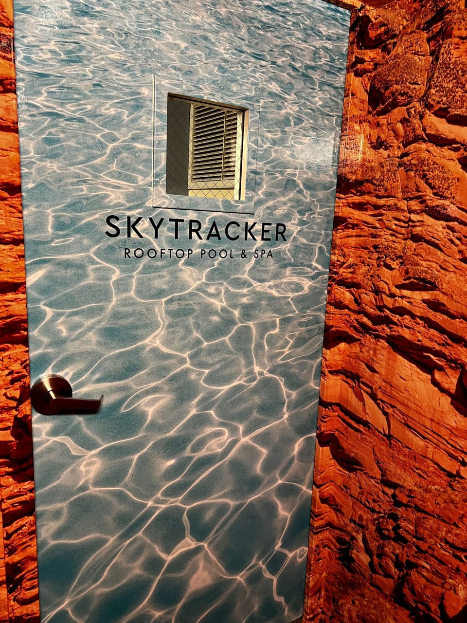 Entrance to the rooftop pool