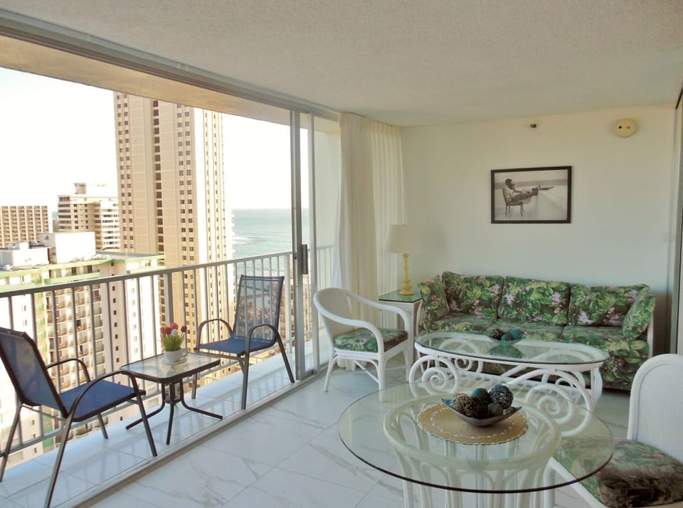 Partial living room and ocean view