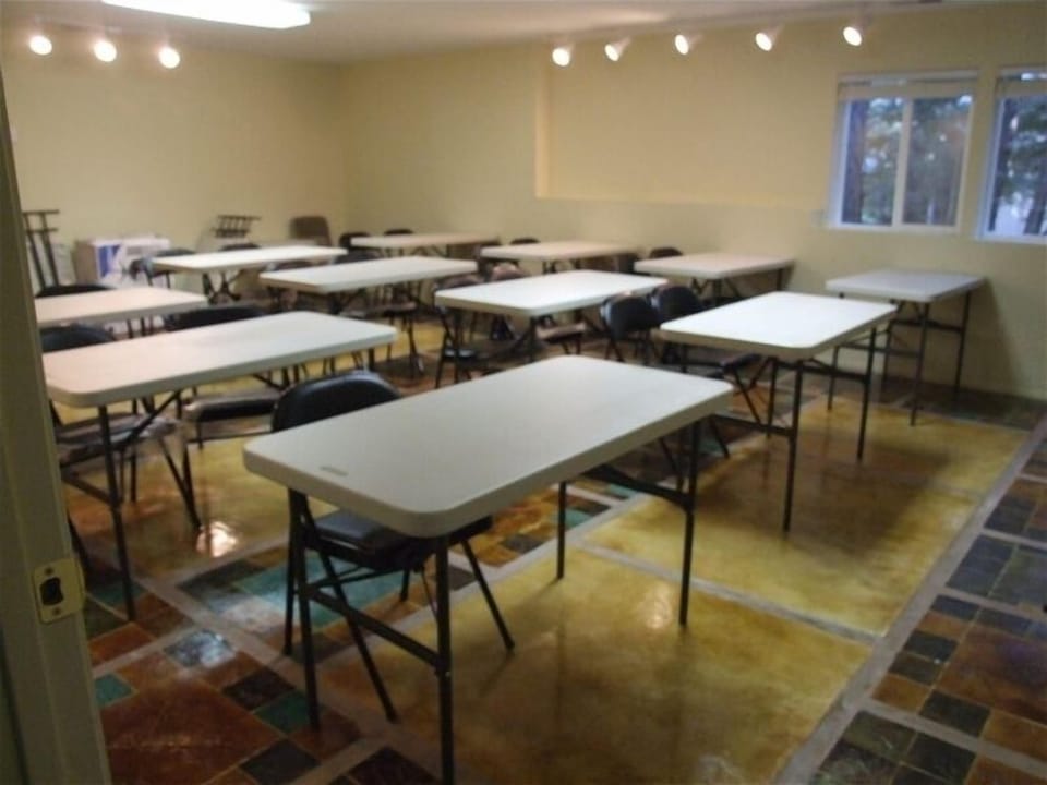 Queen's bedroom converts to classroom/workshop