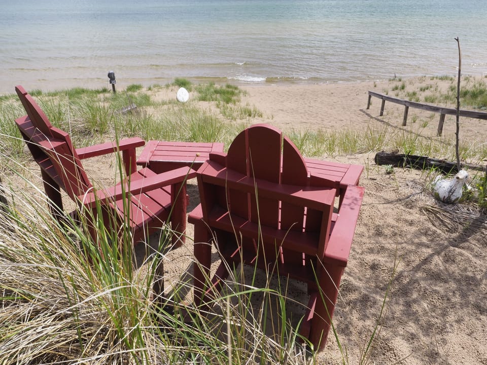 View of the beach from the "East Perch", Grandma's favorite reading spot.