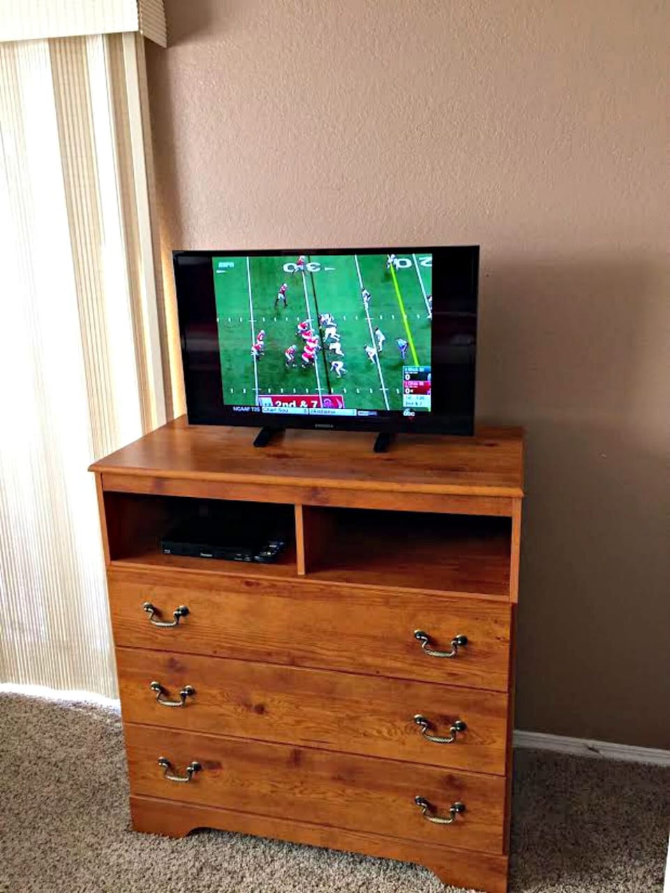 Master bedroom. 32" TV with smart DVD player.