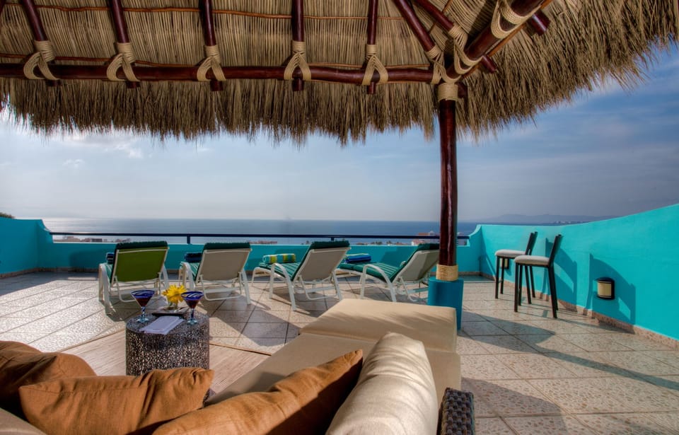 Terrace with Overlooking the Banderas Bay and Town