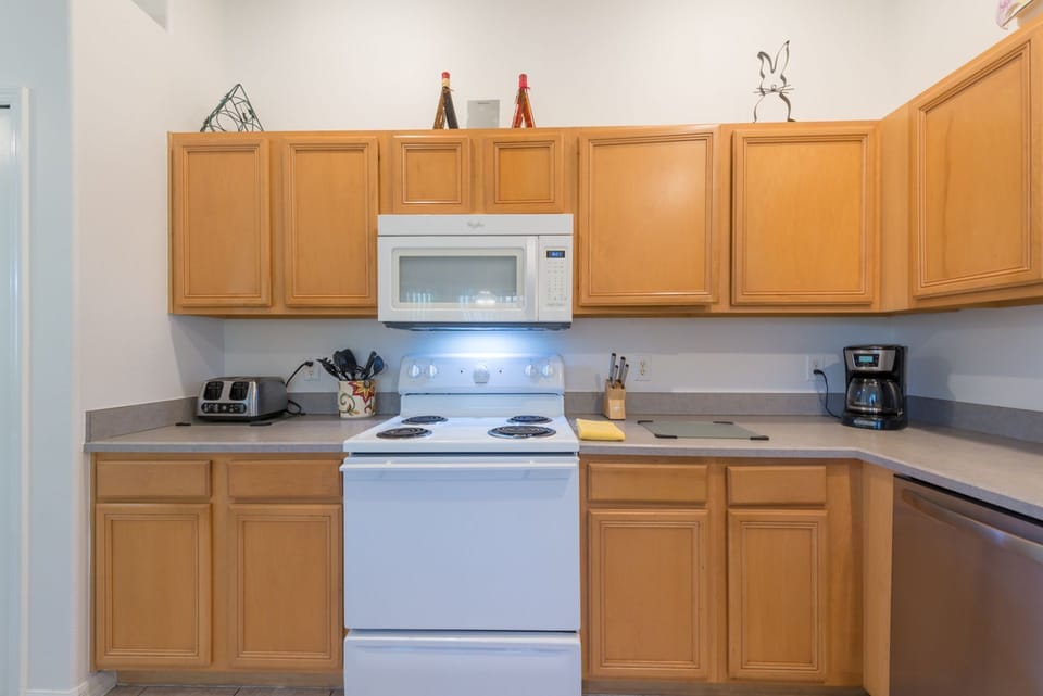 Kitchen range and microwave
