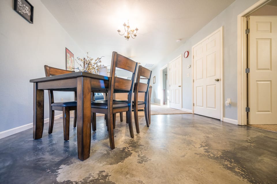 Eat at the beautiful dining table!
