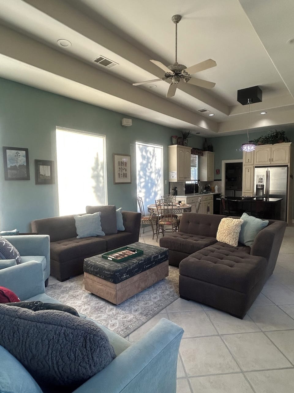 great room and kitchen for family gatherings
