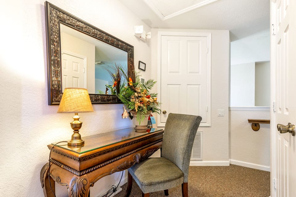Desk in upstairs hallway, perfect for working on your laptop