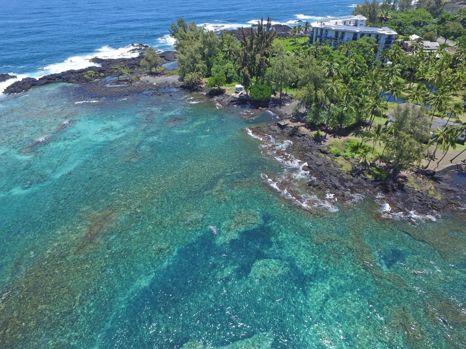 Black sand beaches and the best snorkeling on East Hawaii.