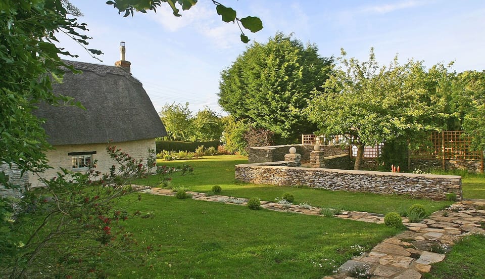 Large private garden and orchard