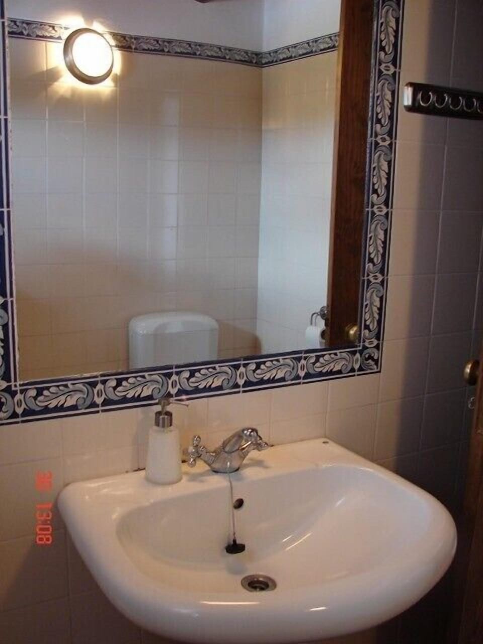Bathroom with traditional Portuguese tiles