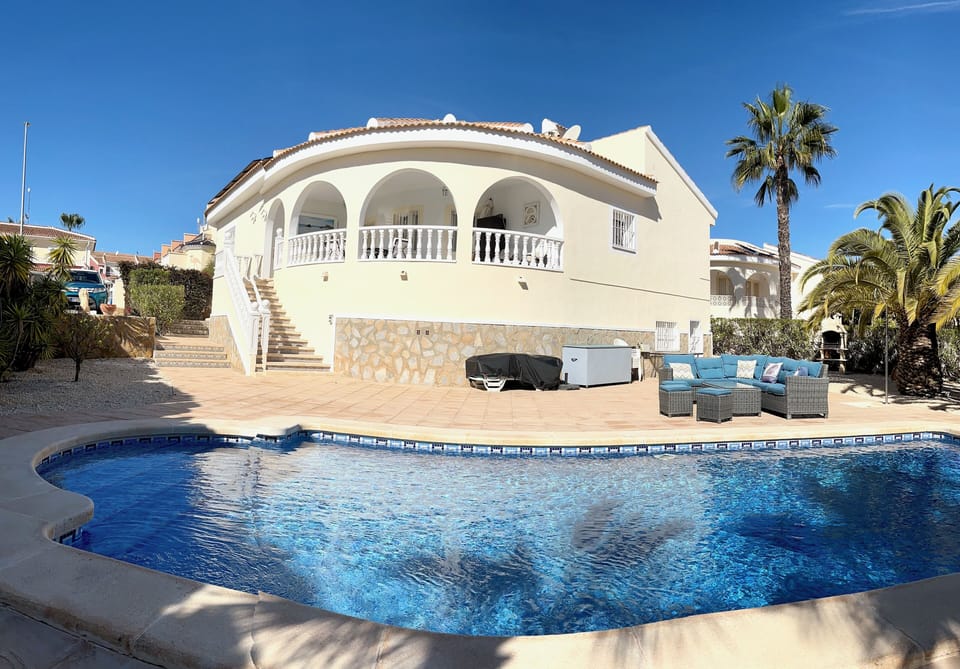 Villa view from the garden