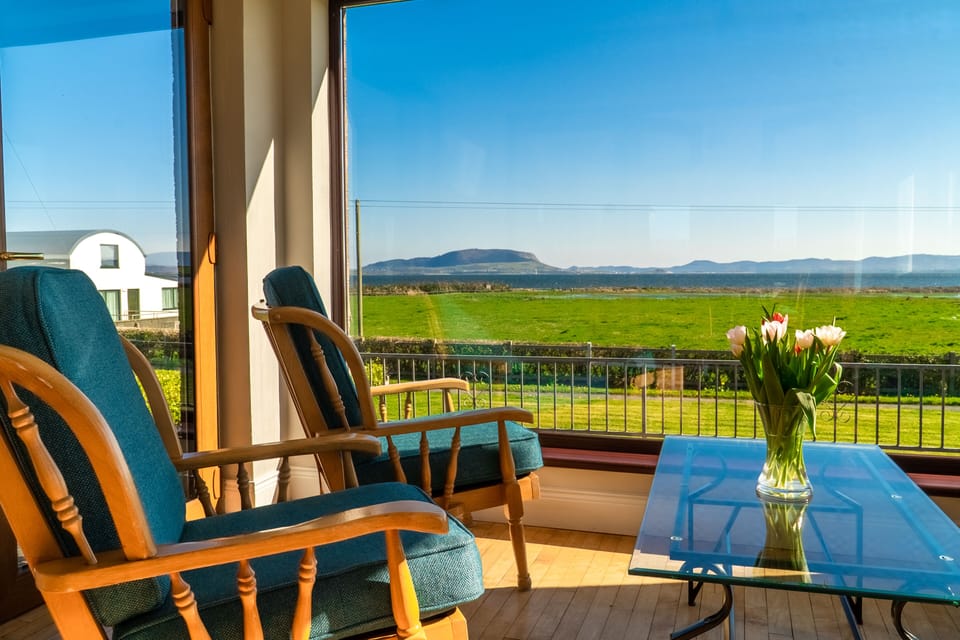 Sun Room looking out to the Wild Atlantic Way and Knocknarea Mountain 