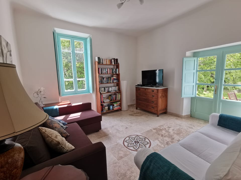 Sitting room on the cooler side of the house
