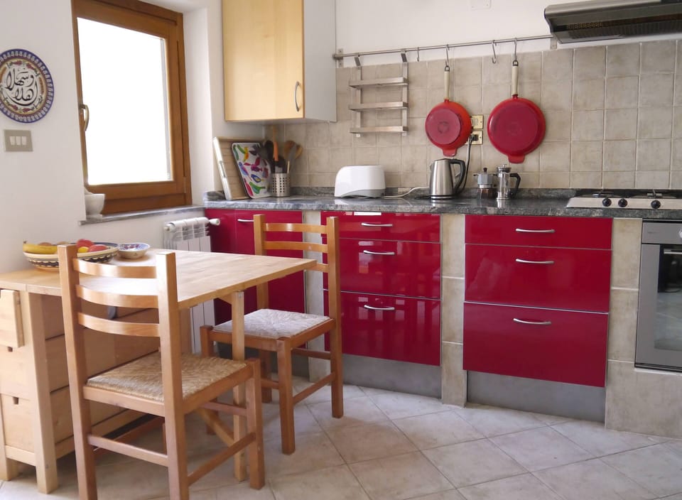 Kitchen with small table