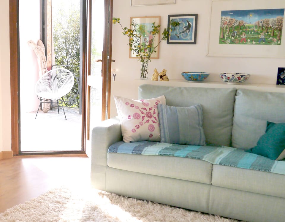 The studio which opens onto the porch