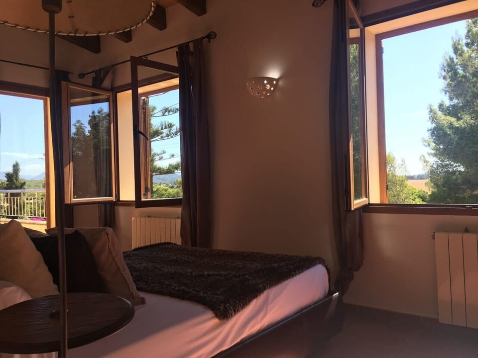 main bedroom upstairs with bathroom in suite