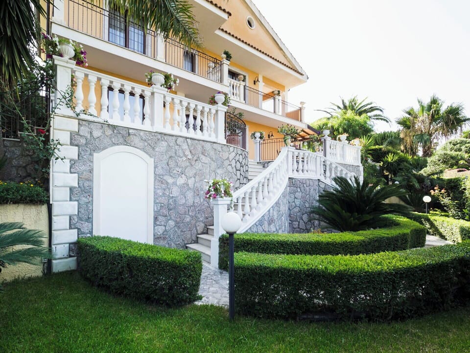 The entrance to the villa