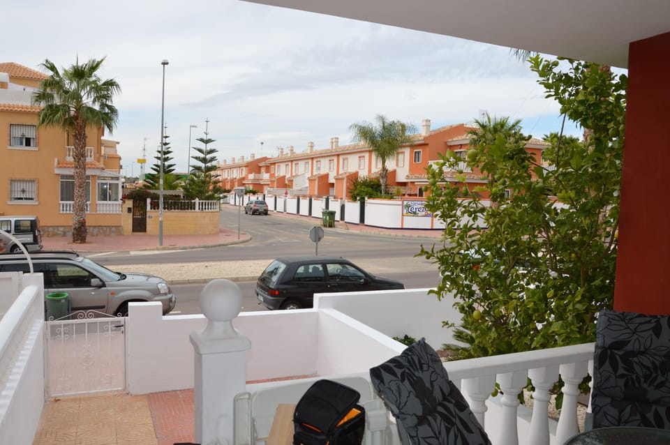 Front view of the street