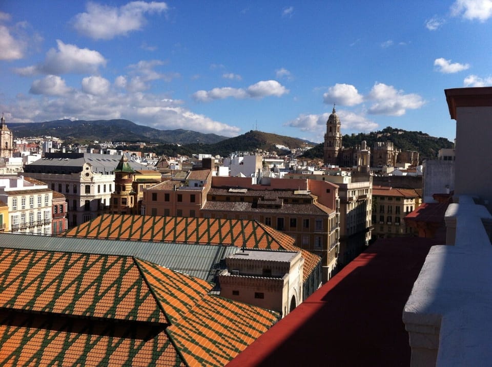 View to the market and malaga center