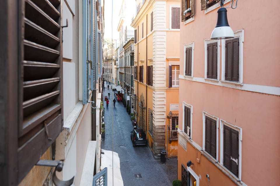 View of the street, one of the smartest in the center for shops unique