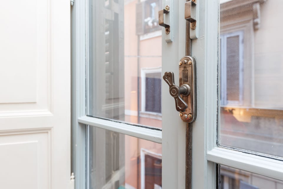 original old fashion windows lock to maintian the building character