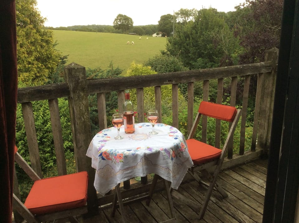 How about a glass of wine on the balcony?