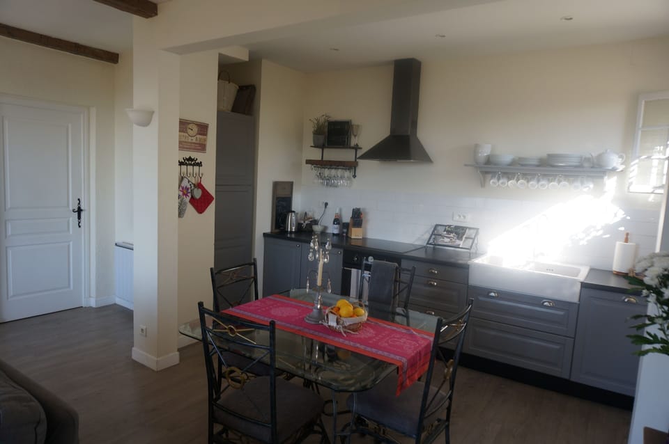 Make yourself at home in our fully equipped kitchen  with dining area