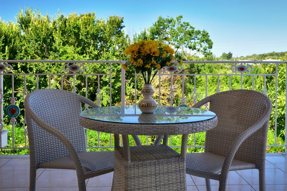 balcony - all four rooms on the first floor have balconies