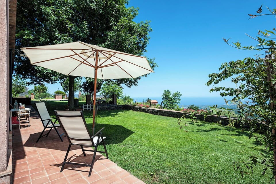 The garden with stunning views