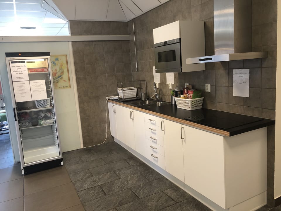 Shared fridge, microwave, electric kettle