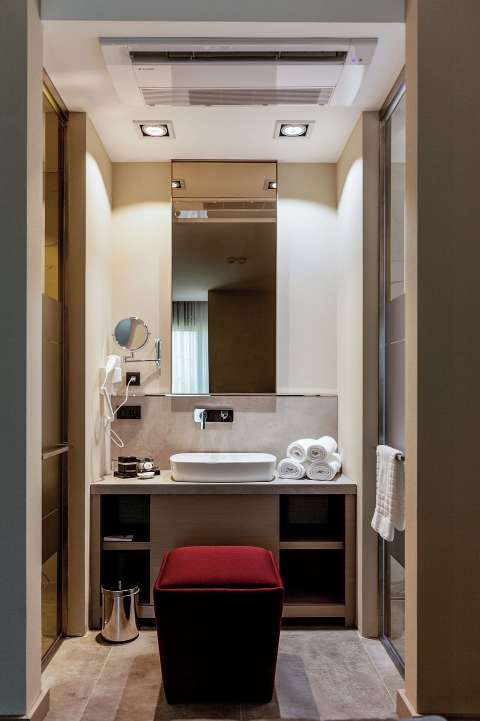 Shower, free toiletries, hair dryer, slippers