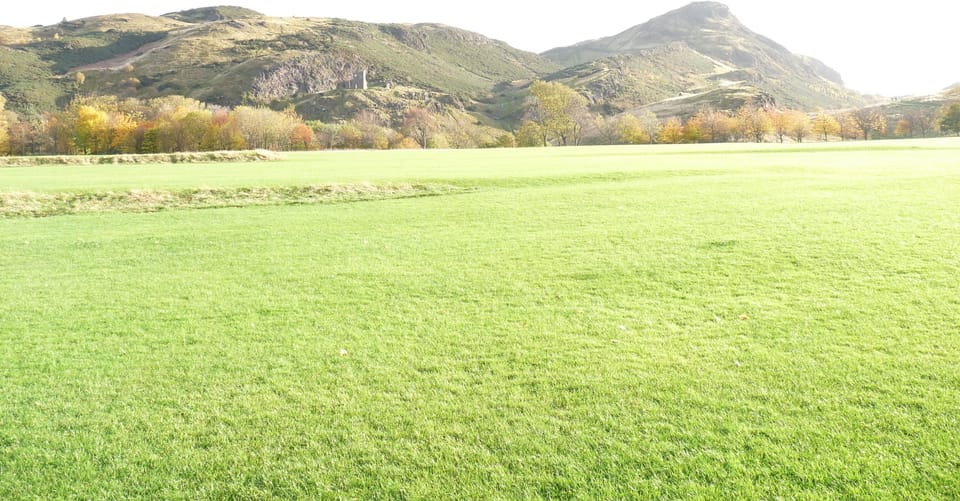 Arthur's Seat in Holyrood Park from just outside the garden wall