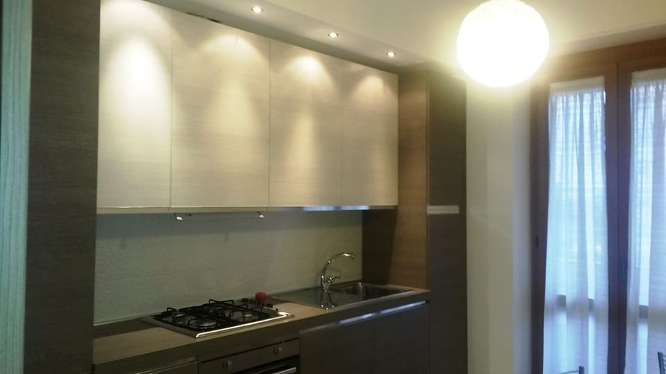 The kitchen is equipped with stove, electric oven, dishwasher, fridge, freezer, Nespresso coffee machine, dishes, cookware, cutlery, kitchen linens.