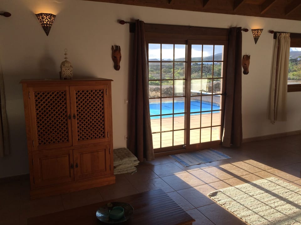 Patio doors in living room