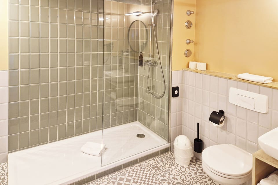 Free toiletries, hair dryer, towels