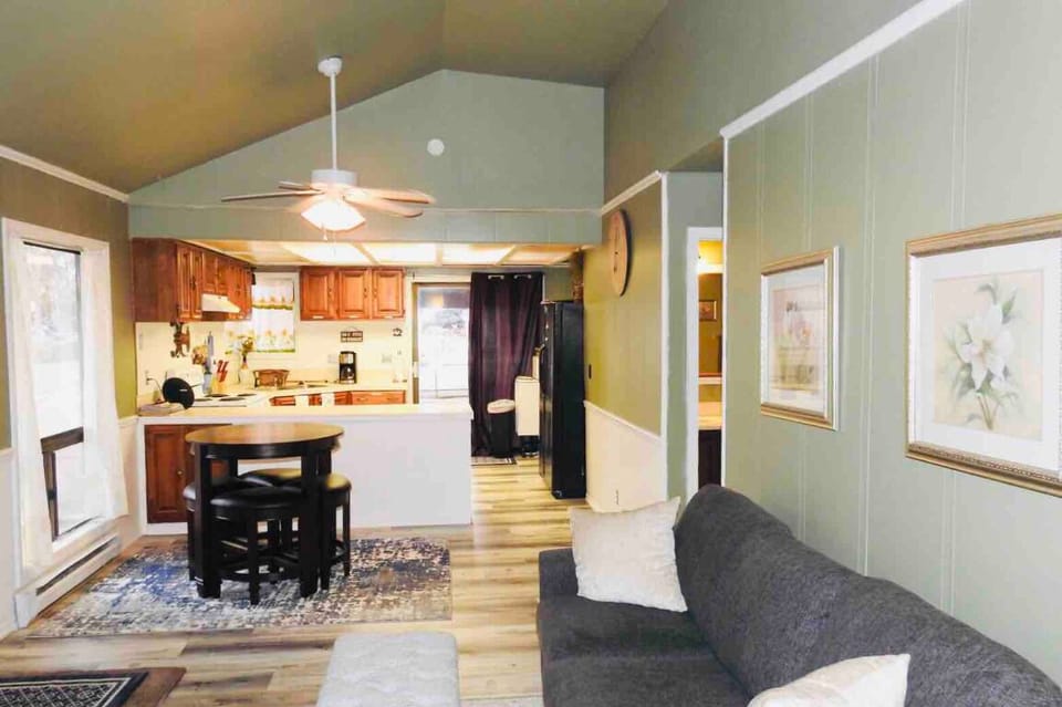 Living room to kitchen view