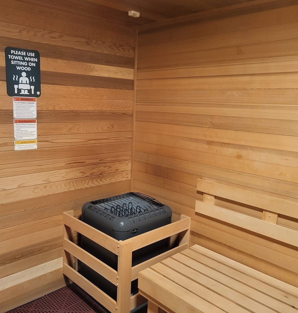 newly renovated sauna on 6th floor