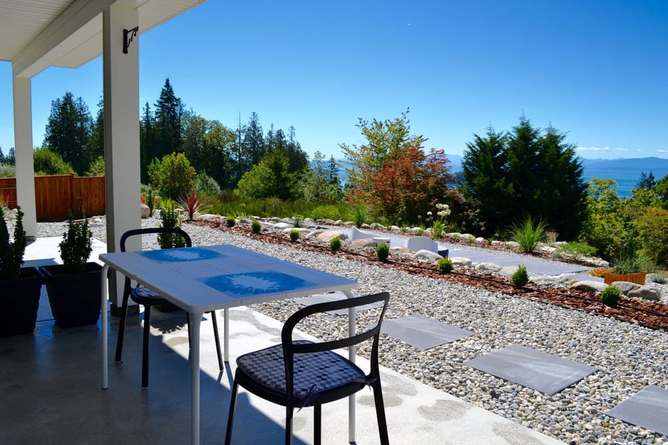 Gorgeous views from outside eating area.
