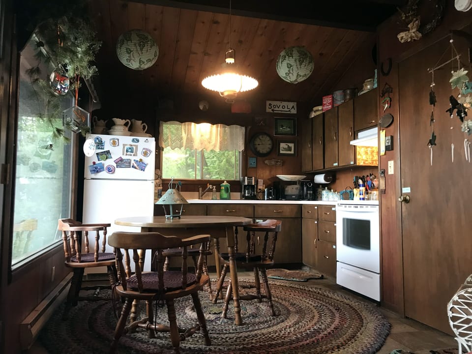 The kitchen/dining area