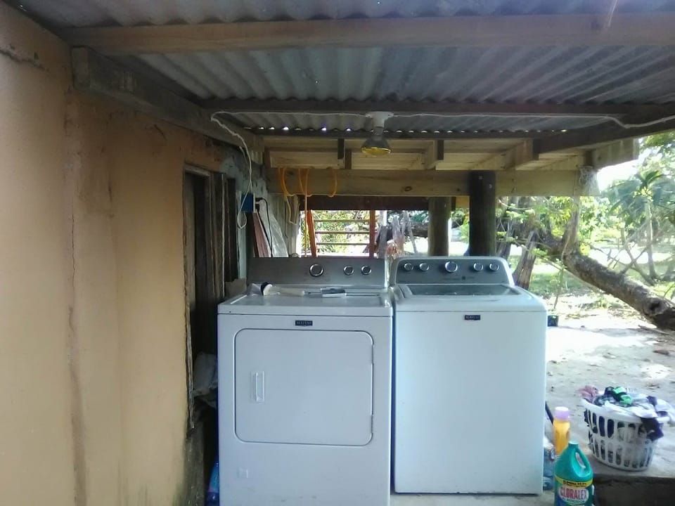 Laundry is just underneath on the ground floor