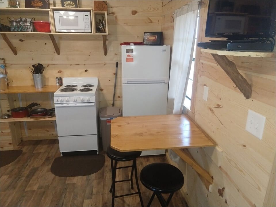 Dining room table folded out